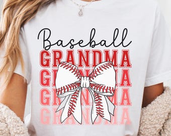 T-shirt de grand-mère de baseball : cadeau pour amateur de sport, chemise de fête des mères