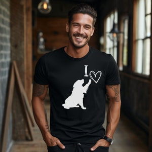 Golden Retriever Shirt: I Heart Dogs Tee, Unisex Jersey