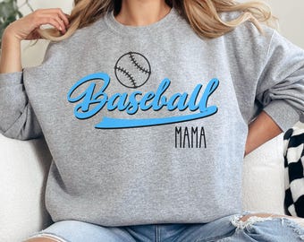 Sweat-shirt Baseball Mama : équipement de fan unisexe en coton mélangé
