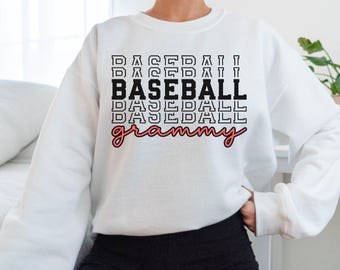 Sweat-shirt baseball Grammy Crewneck : cadeau pour grand-mère