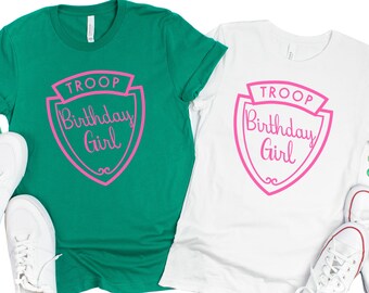 T-shirt Troop Birthday Girl : T-shirt unisexe en jersey Bella Canvas
