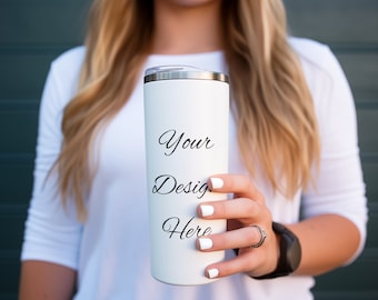 20 Oz Tumbler Mockup Bundle, 5 Tumbler PSD Mockup, Woman Holding Mockup, Smart Object psd, Tumbler Hand Mockup, INSTANT DOWNLOAD