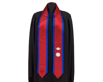 Nepali Graduation Stole - Nepali Flag Sash