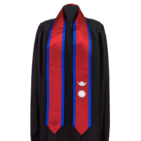 Nepali Graduation Stole - Nepali Flag Sash