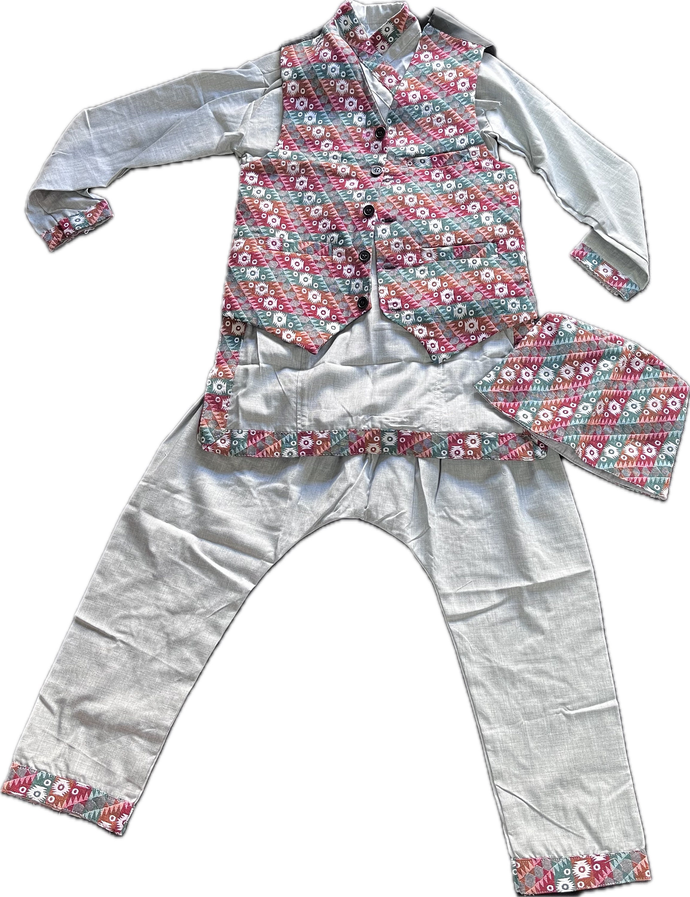 Nepali Daura Surwal Ashcoat Set - Boys & Men - Etsy