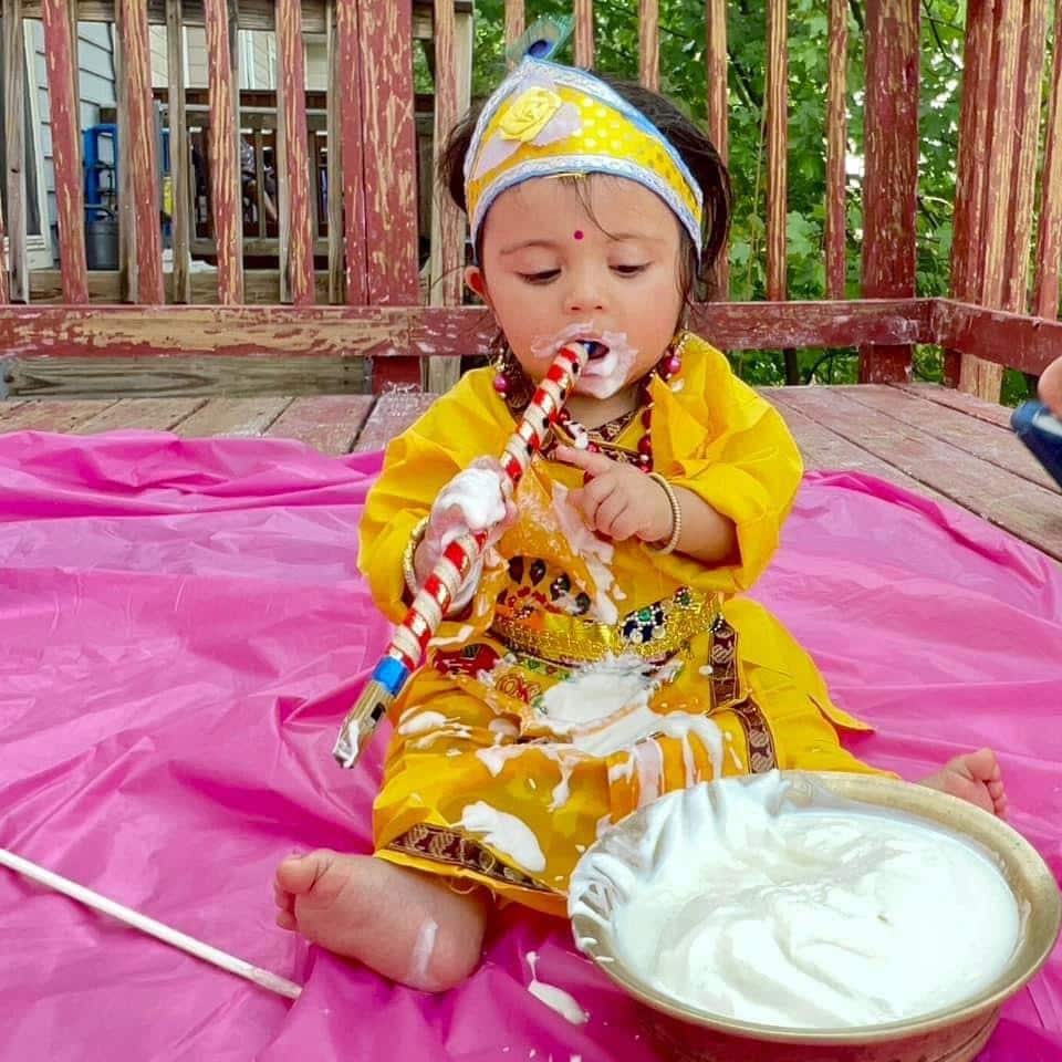 Radhai Makeup For Baby Girl Radha Getup Buy Radha Dress For