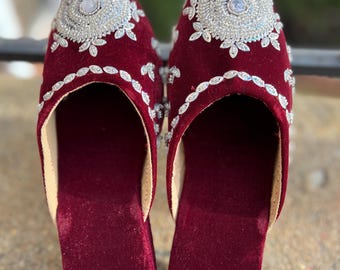 Handmade Velvet Bridal Jutti: Nepali Wedding Shoes