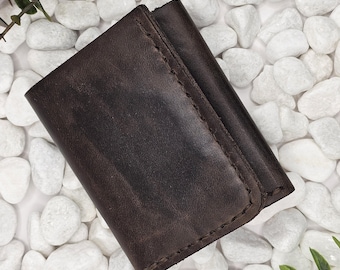 Leather Wallet Minimalist Leather Wallet Trifold Leather Wallet