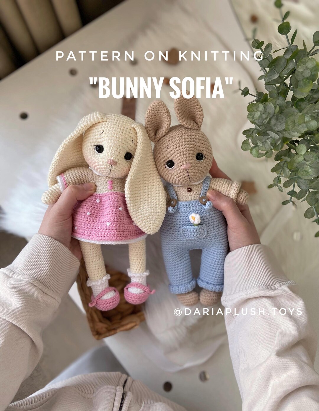 Bunny Crochet Pattern, Amigurumi Rabbit Tutorial PDF, Cute Handmade Toy ...