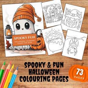 73 Halloween Coloring Pages, Cute Halloween Printables, Halloween Activity, Kids Coloring, Spooky and Fun Fall Activities, Autumn Coloring
