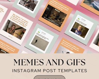 26 Instagram Meme Templates for Canva | Animated GIF Social Media Posts | Engagement Booster Coaching Templates | Custom Marketing Graphics