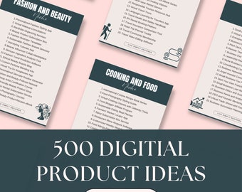 500 Digital Product Ideas | 20+ Niches | Digital Product Ideas For Passive Income | Create And Sell Today | Small Business Bestsellers