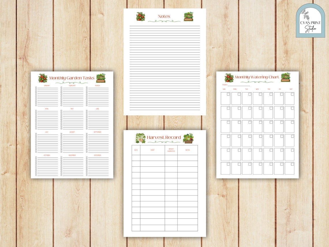 Vegetable Log Example Printable Garden Planner, Garden Journal, Garden Log, Gardening ...
