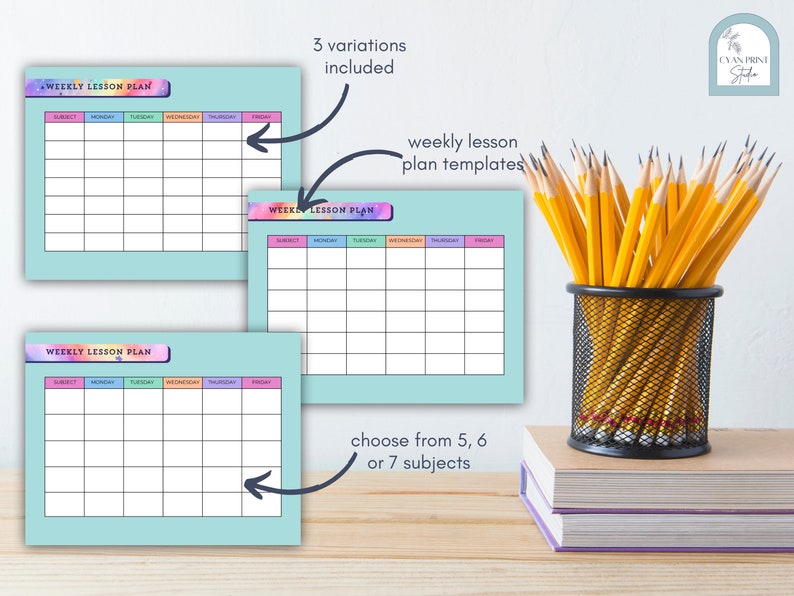 Teacher Planner, Lesson Plan Printable, Academic Schedule, Daily Lesson ...