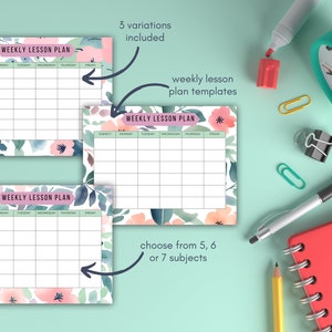 Teacher Planner, Lesson Plan Printable, Academic Schedule, Daily Lesson ...