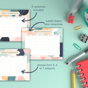 Teacher Planner, Lesson Plan Printable, Academic Schedule, Daily Lesson ...