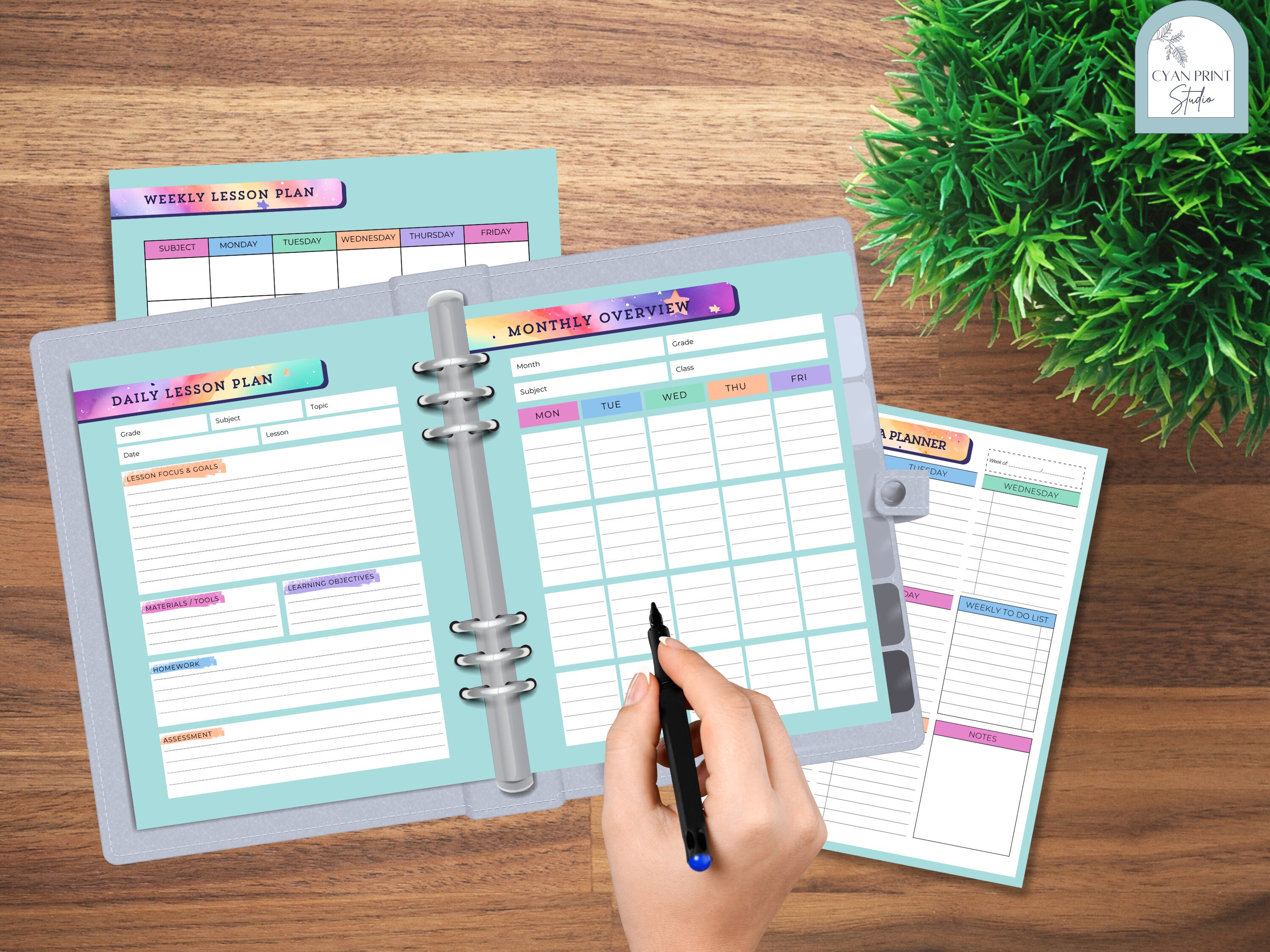 Teacher Planner, Lesson Plan Printable, Academic Schedule, Daily Lesson ...