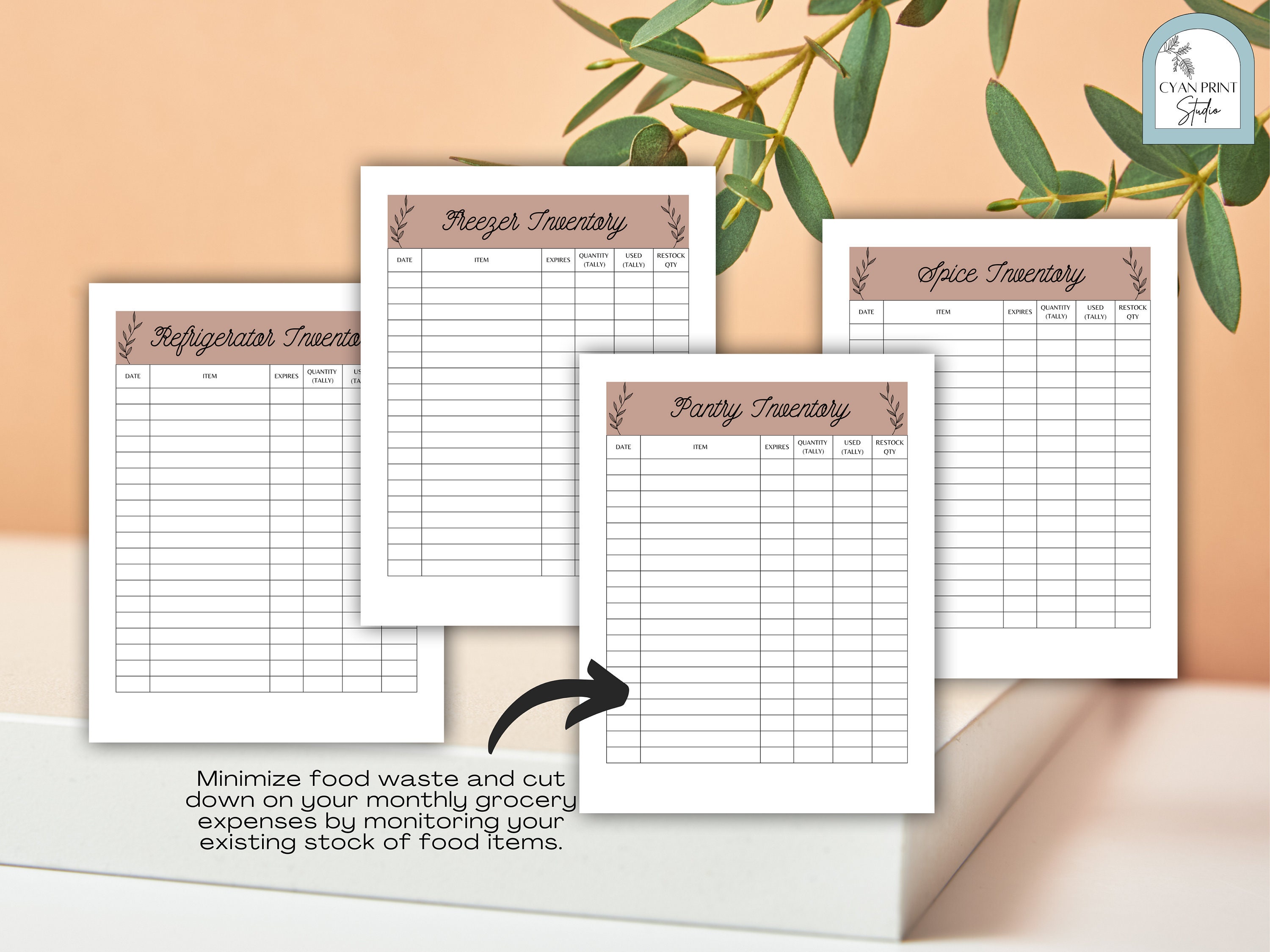 Food Inventory Tracker, Pantry Inventory, Kitchen Inventory, Fridge and ...