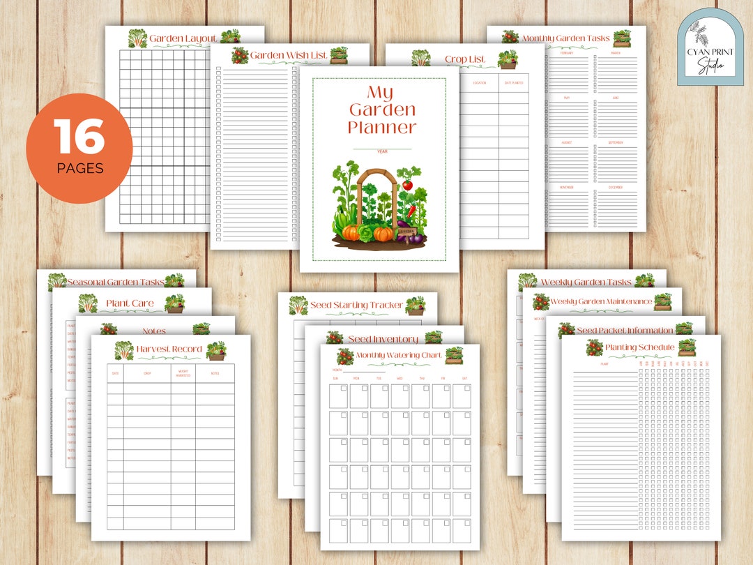 Vegetable Log Example Printable Garden Planner, Garden Journal, Garden Log, Gardening ...