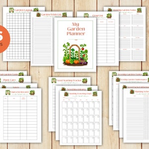 Planificador de jardín imprimible, Diario de jardín, Registro de jardín, Organizador de jardinería, Planificador de huerto / Tamaño carta / PDF / IMPRIMIBLE