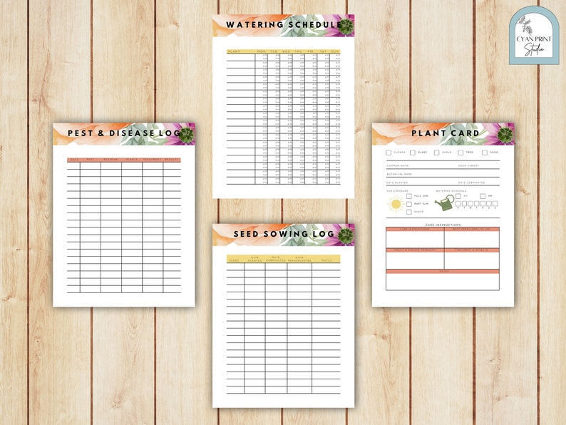 Vegetable Log Example Printable Garden Planner, Garden Journal, Garden Log, Gardening ...