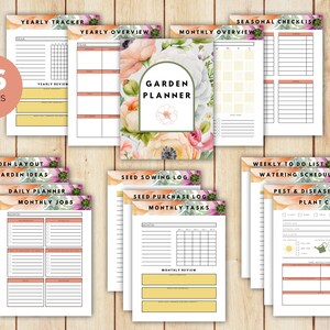 Printable Garden Planner, Garden Journal, Garden Log, Gardening Organizer, Vegetable Garden Planner, Plant Journal | Letter Size | PDF
