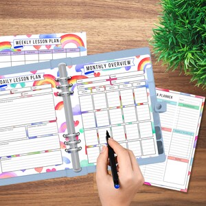 Teacher Planner, Lesson Plan Printable, Academic Schedule, Daily Lesson ...