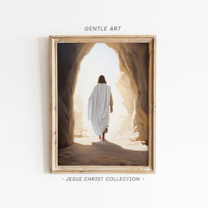 Jesus Christ Resurrected, Easter Painting, Jesus Christ Leaving The Tomb, He is Risen, Jesus Alive, Christian Wall Art, Ressurection, jc15