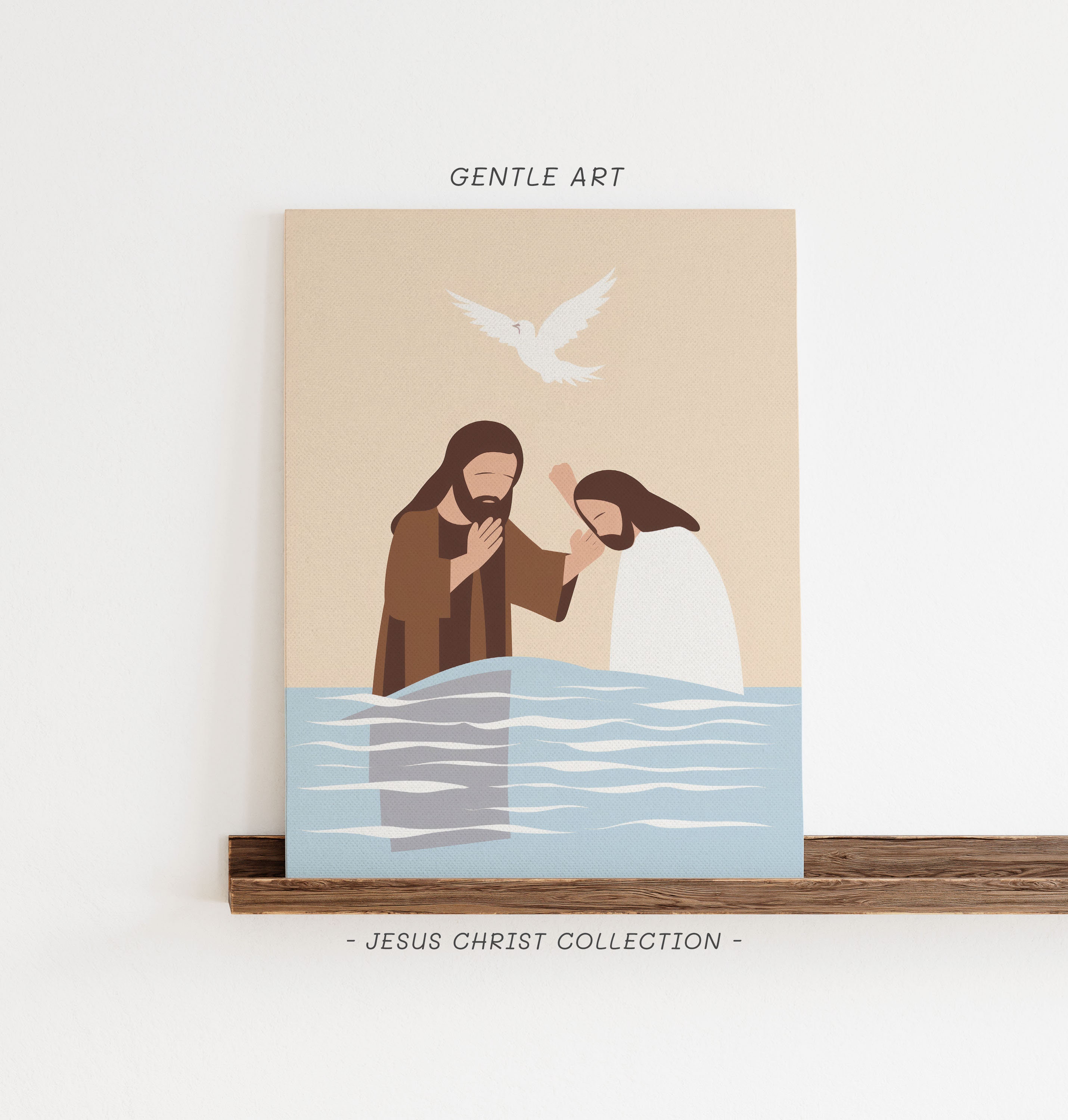 Jesus Baptized, Jesus Cartoon, Jesus Poster, Jesus Baptism Art, John ...