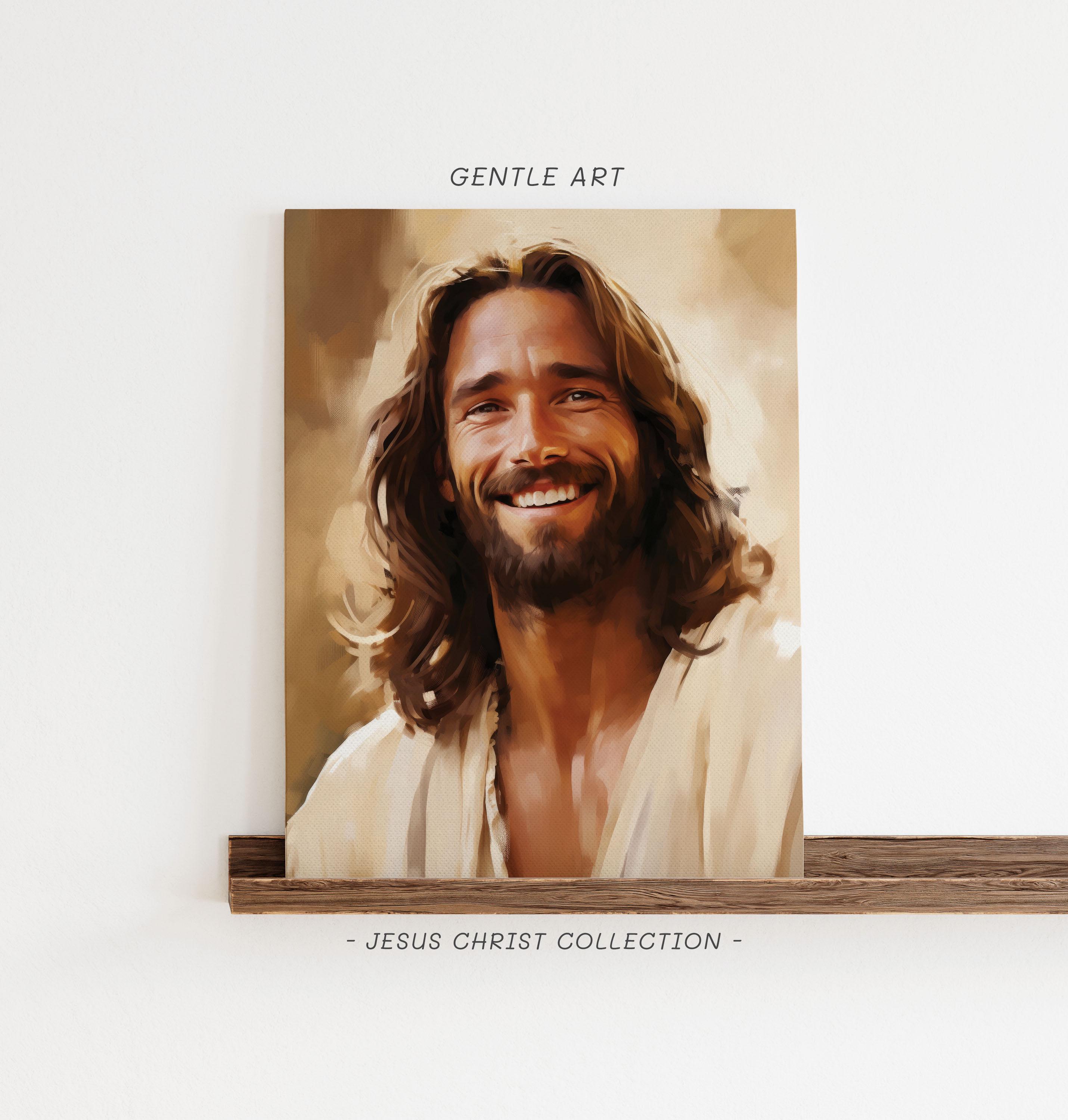 Jesus Happy, Jesus Smiling, Jesus Face, Jesus Laughing, Jesus Portrait,  Jesus Artwork, Picture of Jesus, Jesus Clip Art, Jesus Picture, Jc71 - Etsy, image size:2860x3000