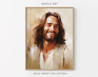 Jesus Laughing, Jesus Images, Jesus Face, Jesus Christ Picture, LDS Christ, The Good Shepherd, Christian Artwork, Jesus Clipart, jc83
