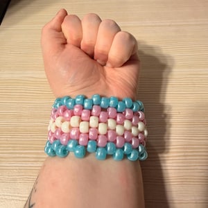 Transgender LGBTQ+ Pride Kandi Cuff