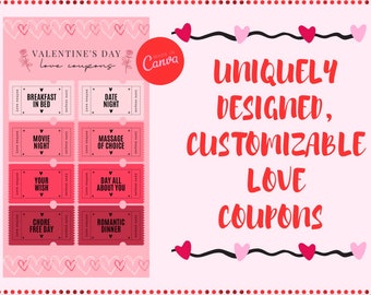 50 Customizable Love Coupons Best Sister, Sister Birthday, Gift for Her ...