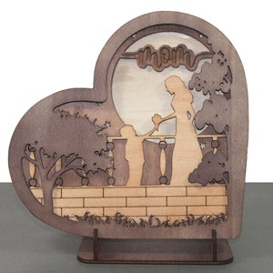 Geschenk für Mama, SVG Geschenke, Laser geschnitten Dateien, Benutzerdefinierte Muttertagsgeschenke, Glowforge, Layered SVG.