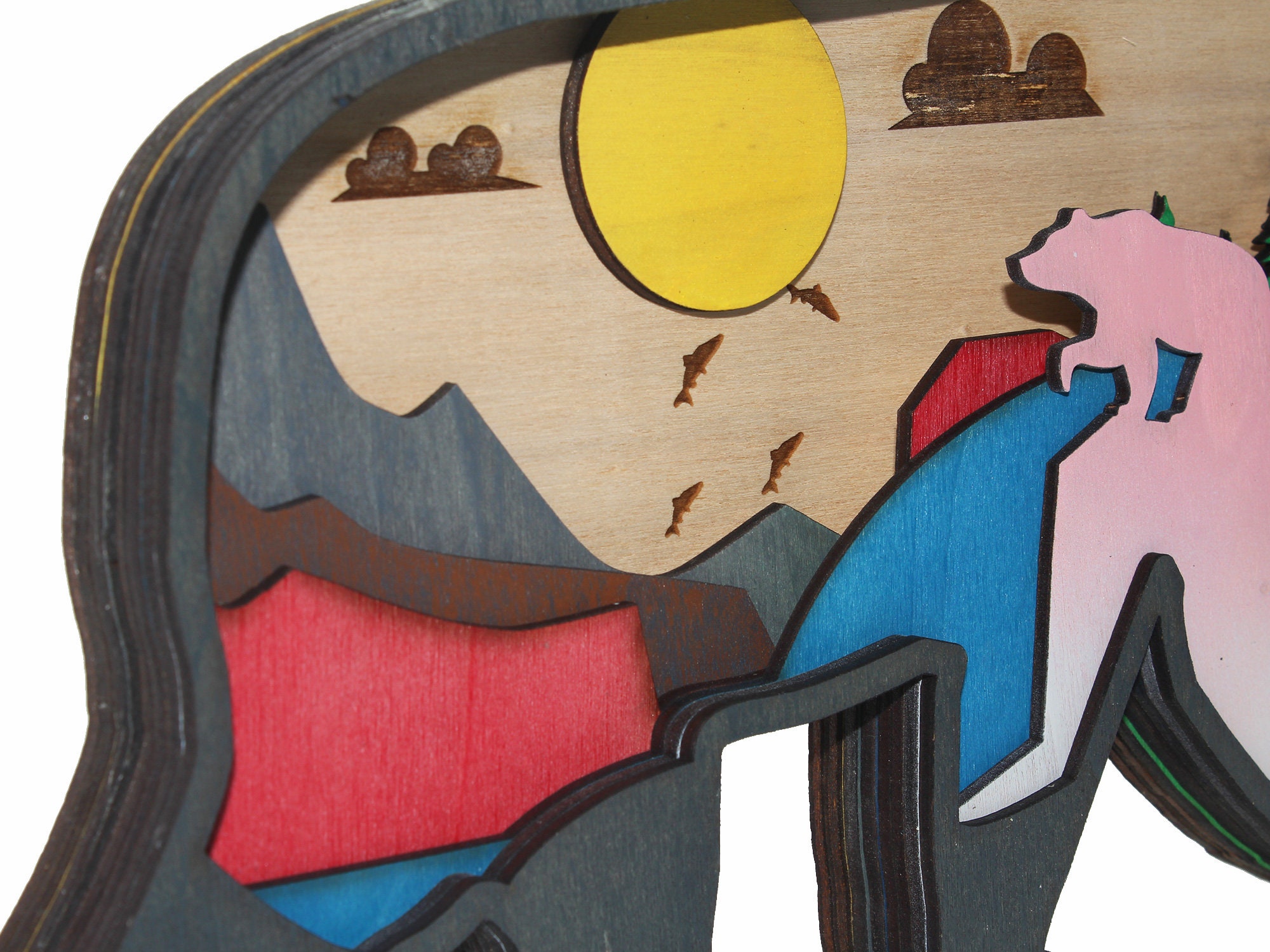 Bear SVG, Laser Cut Files, Project for Cutting Machines, 3D Effect ...