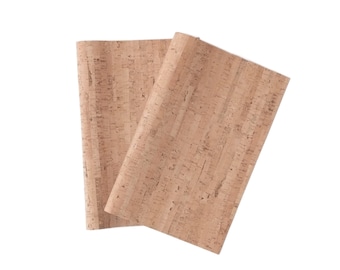Cuero de corcho, rayas lisas, corcho, textil de corcho, tela de corcho, piel de corcho, tela de corcho, cuero vegano, cuero de plantas, por metros, coser con corcho