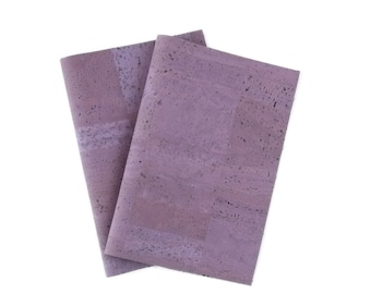 Cuero de corcho morado claro, corcho, textil de corcho, tela de corcho, piel de corcho, tela de corcho, cuero vegano, cuero de plantas, por metros, bricolaje, coser con corcho