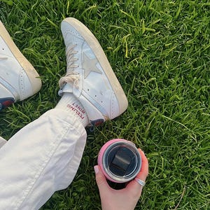 Feeling Winey | Wine Socks | Wine Lover | Off White Cushy Cotton Embroidered Crew/Ankle Socks | Funny Socks