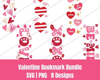 Bookmark PNG Bundle, Valentine Bookmark Svg, Bookmark Svg Designs, kids Bookmark Svg, Bookmark Svgs Bundle, acrylic bookmark svg