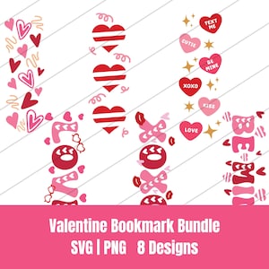 Bookmark PNG Bundle, Valentine Bookmark Svg, Bookmark Svg Designs, kids Bookmark Svg, Bookmark Svgs Bundle, acrylic bookmark svg