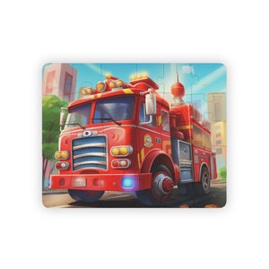 Lodernde Rettung: 30-teiliges Feuerwehrauto-Puzzle