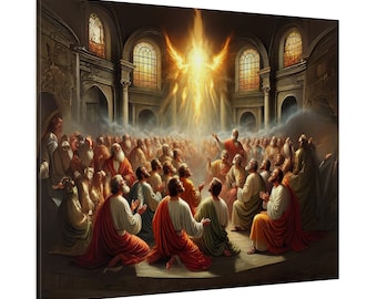 Day of Pentecost Canvas Print: Holy Spirit, Disciples, Christian Art