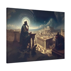 King Solomon&#39;s Temple Canvas Print: Christian Bible Story Artwork