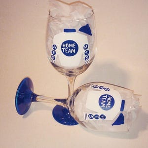 Custom Horse Racing Silks Hand-Painted Wine Glasses