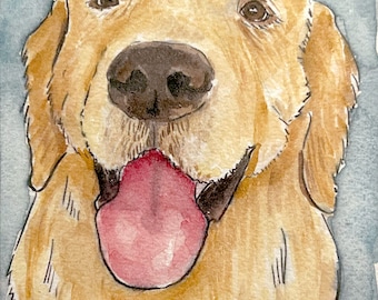 Custom Dog Portrait Watercolor Hand painted from your Own Photo Pet Portrait Painting Custom Dog Portrait Pet Memorial Dog Painting