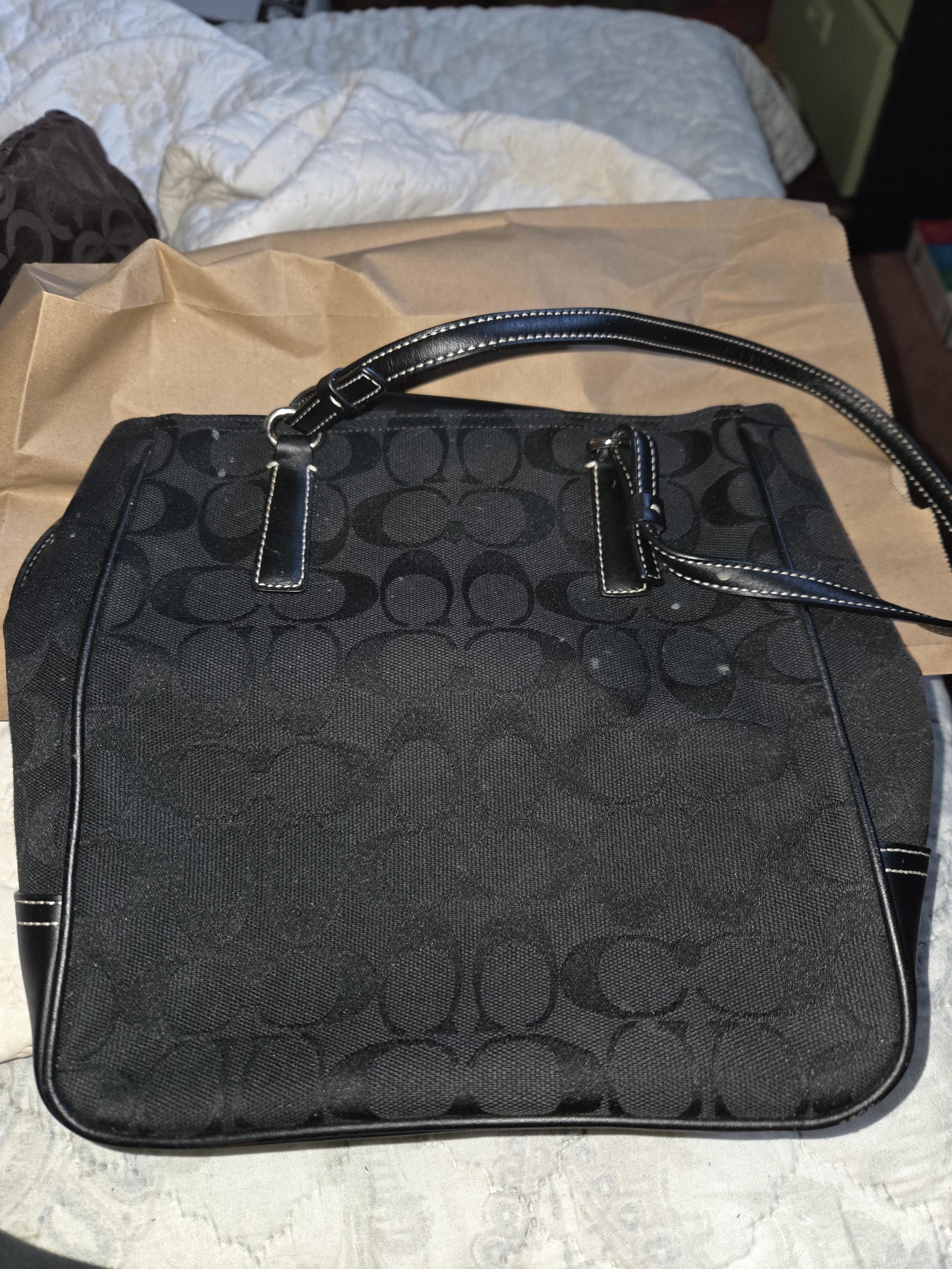 Coach Vintage 101-40 Black Leather Tote Vintage Coach Tote