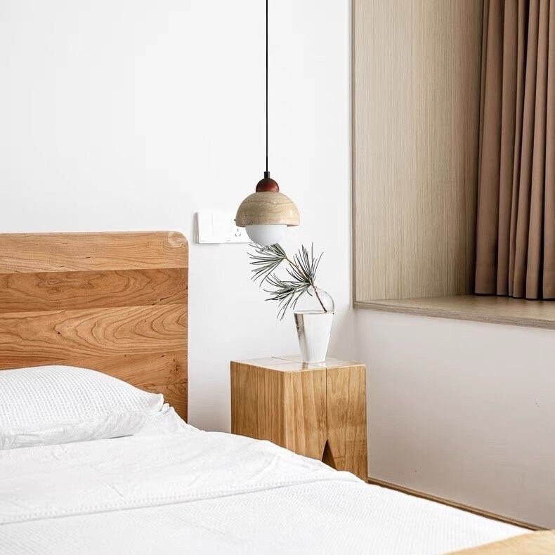 Stone Pendant Lamp, Bedside Hanging Light, Bedroom Ceiling Light ...