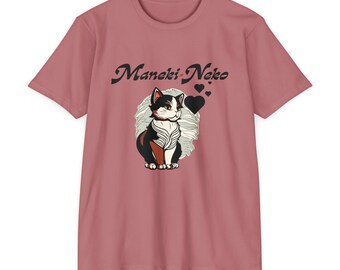 T-shirt graphique unisexe en jersey Maneki-neko