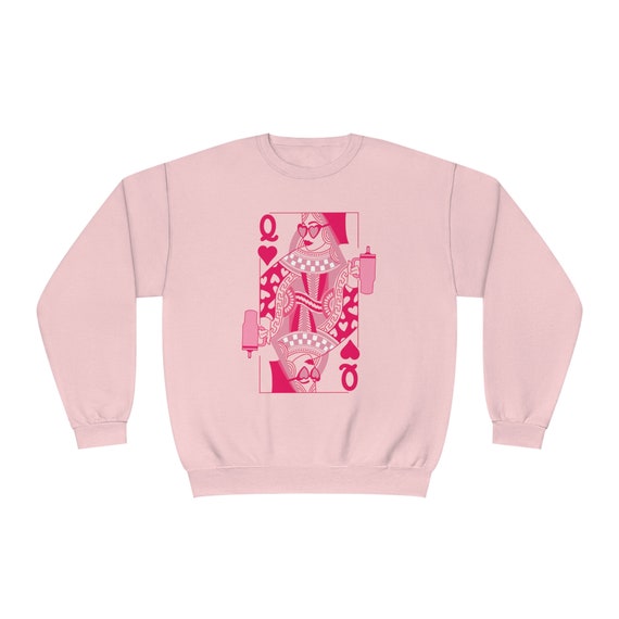 Queen of Hearts With Tumbler Unisex Nublend® Crewneck Sweatshirt