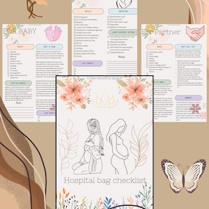 The Ultimate Hospital Bag Checklist for Moms-to-Be | Stress-Free template with checklist and other tips and tricks, Gift For Mom To Be